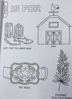 Texas A-Z Coloring Book