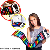Rainbow Rock 'N Roll It Flexible Roll-Up Piano