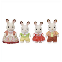 Calico Critters Chocolate Rabbit Family