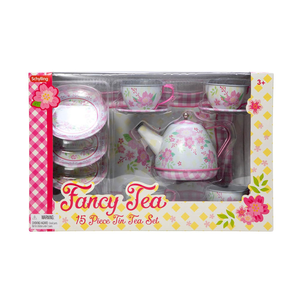 Fancy Tea Set Tin 15 pc