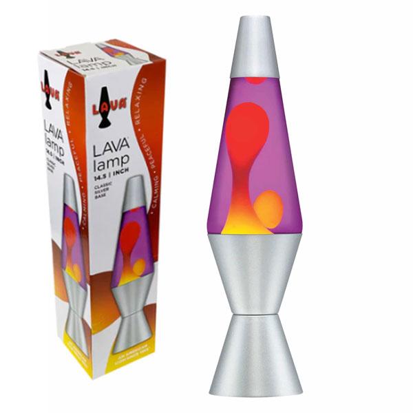 14.5in Lava Lamp (Yellow/Purple/Silver)