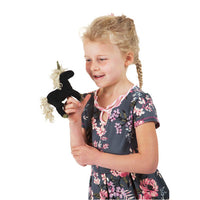 Mini Black Unicorn Finger Puppet
