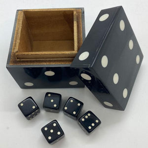 Bone Dice Box & Dice