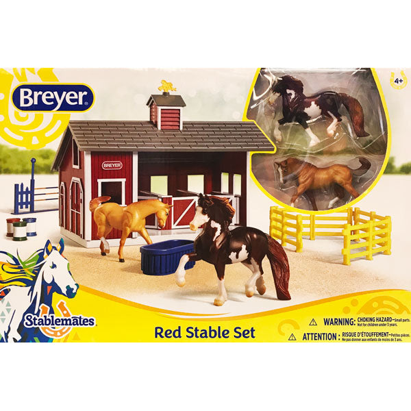 Breyer Stablemates Red Stable Set