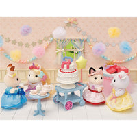 Calico Critters Party Time Playset with Tuxedo Cat Girl