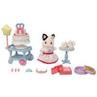 Calico Critters Party Time Playset with Tuxedo Cat Girl
