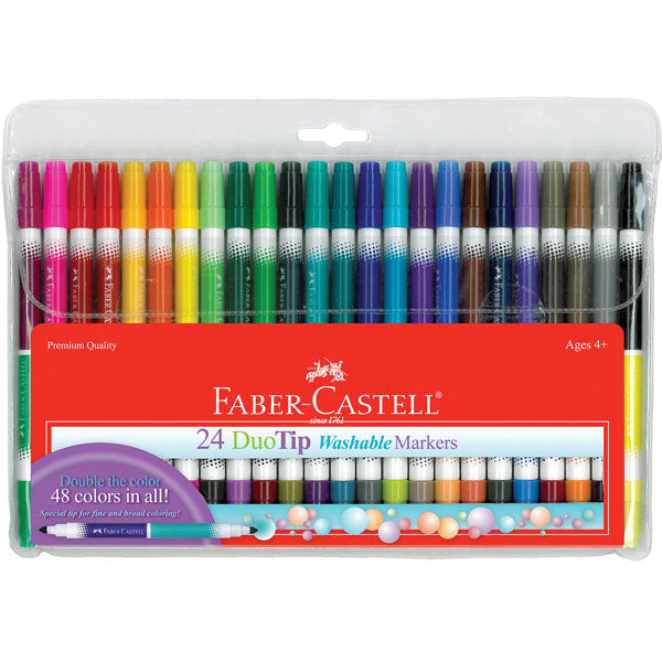 Faber-Castell 24 DuoTip Washable Markers