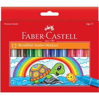 Faber-Castell Washable Broadline Jumbo Markers (12pc)
