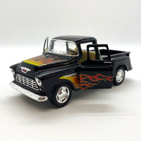 Fiery Chevy Die-Cast Pickup Truck
