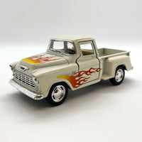 Fiery Chevy Die-Cast Pickup Truck
