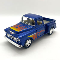 Fiery Chevy Die-Cast Pickup Truck
