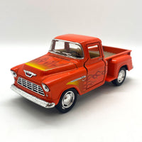 Fiery Chevy Die-Cast Pickup Truck
