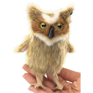 Mini Great Horned Owl Finger Puppet