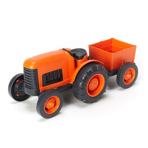 Green Toys Orange Tractor with Trailer (1+)