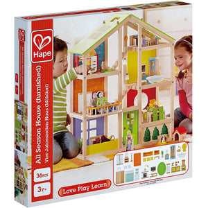 Hape All Season Doll House (furnished)