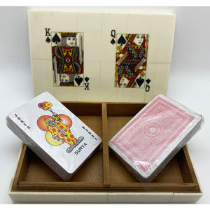 Horn Card Box with 2 Card Decks