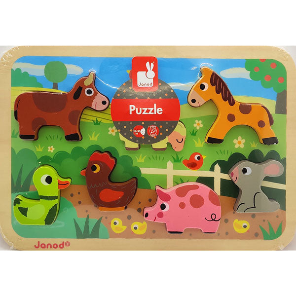 Janod Chunky Wooden Farm Puzzle (18mo+)