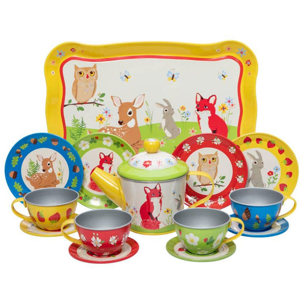 Forest Friends Tin Tea Set