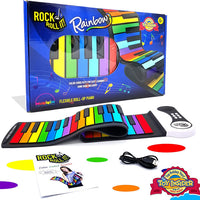 Rainbow Rock 'N Roll It Flexible Roll-Up Piano
