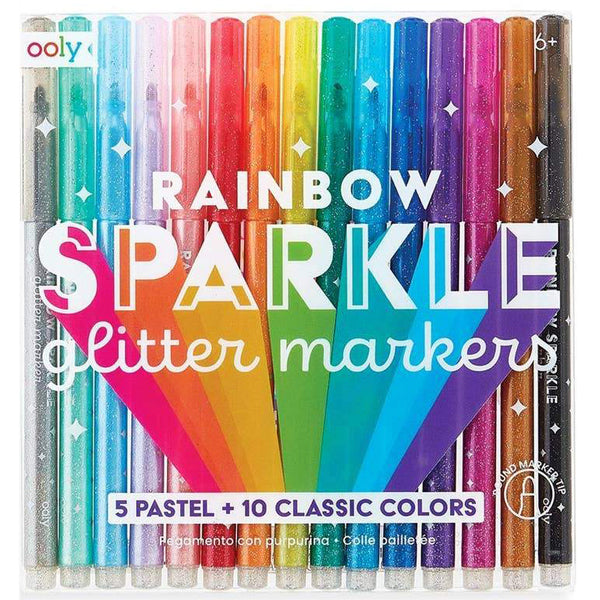 Rainbow Sparkle Glitter Markers