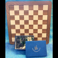 Wooden Chess Board & Weighted Plastic Pieces Set
